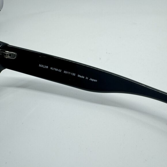 Maui Jim Plumeria MJ 768-02 Gloss Black Sunglasses Frame Only 55/17 135 H11676 - Picture 6 of 7